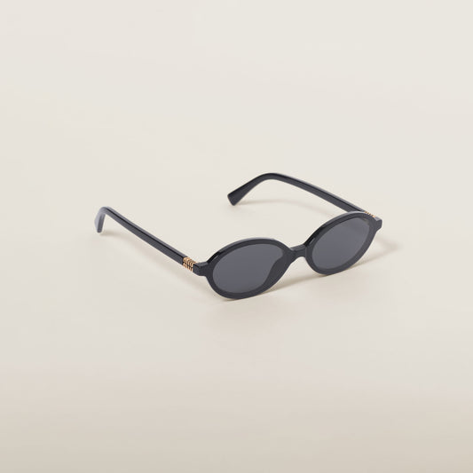 Miu Miu black oval sunglasses